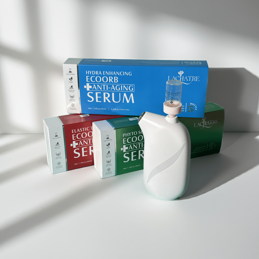 Home Spa Delux Set | ClairSheild® NMST Tech | 3X Serum Absorption Booster | For All Skin Types - LACHATREAnti - aging Serum & Skincare Tools