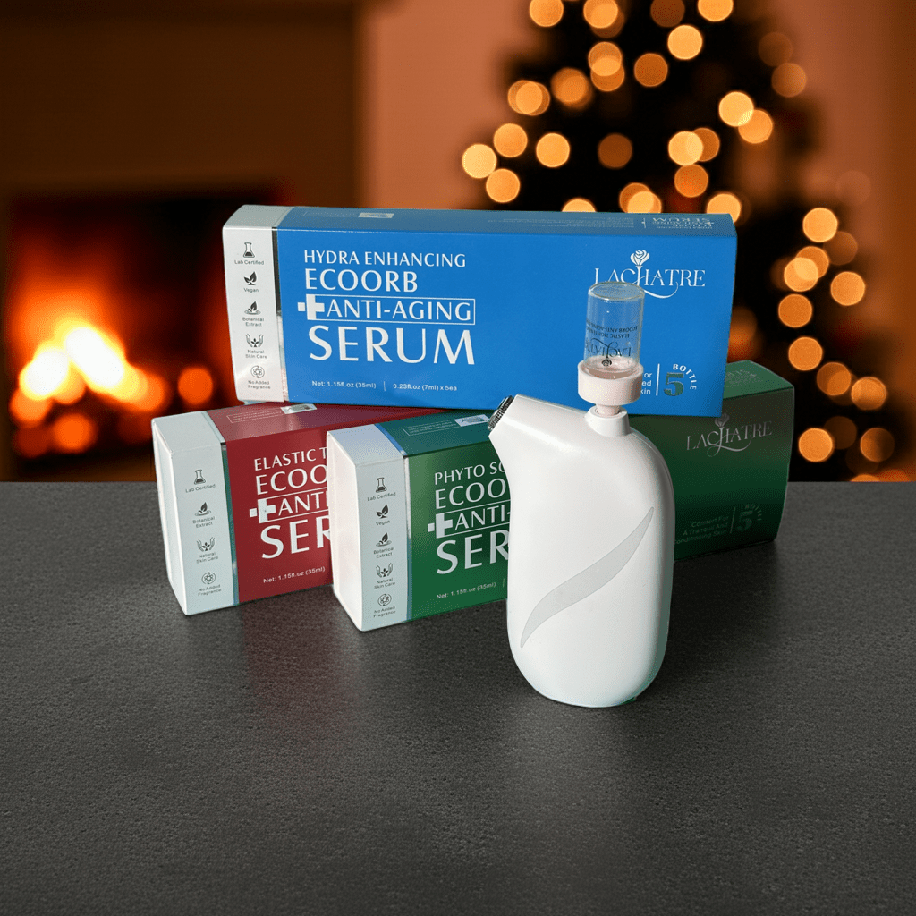 Home Spa Delux Set | ClairSheild® NMST Tech | 3X Serum Absorption Booster | For All Skin Types - LACHATREAnti - aging Serum & Skincare Tools