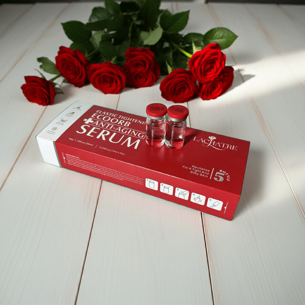 Red Elastic Tightening EcoOrb Anti - aging Serum | ClairSheild® NMST Tech | For Mature Skin - LACHATREAnti - aging Serum