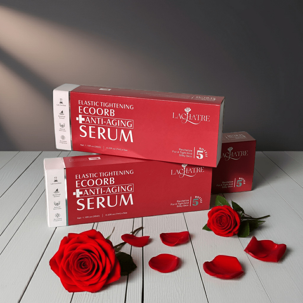 Red Elastic Tightening EcoOrb Anti - aging Serum | ClairSheild® NMST Tech | For Mature Skin - LACHATREAnti - aging Serum